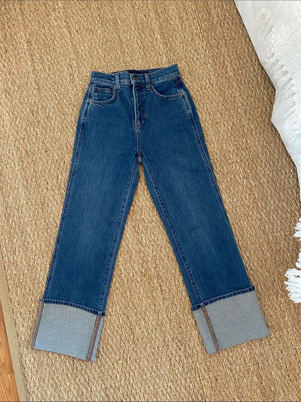 Veronica Beard Dylan Cuffed Jeans Size 24 NWOT - Picture 1 of 4